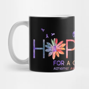 Hope For A Cure Alzheimer Awareness Flower Mug